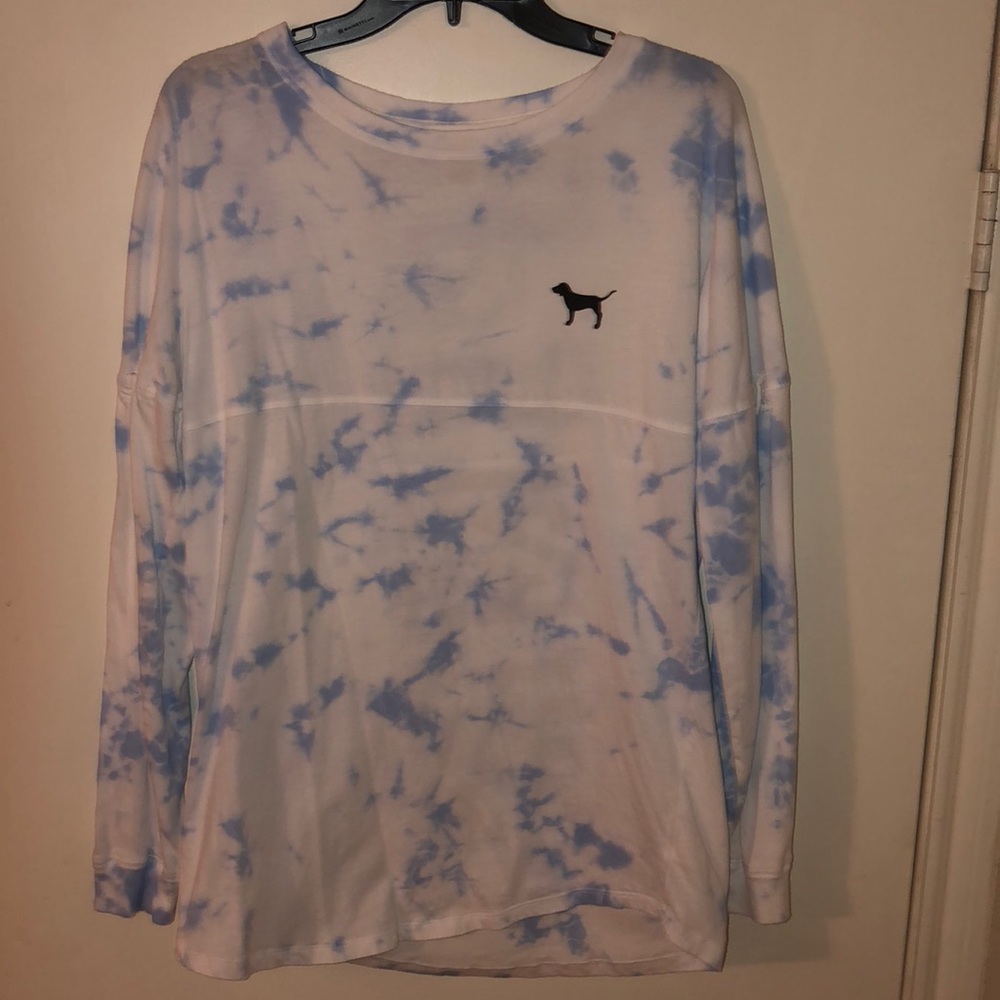VS Pink tie dye, long sleeve shirt